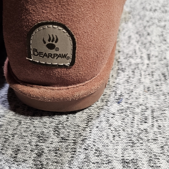 BEARPAW Christie Suede Sheepskin Fringe Boot sz 11 - Picture 7 of 10